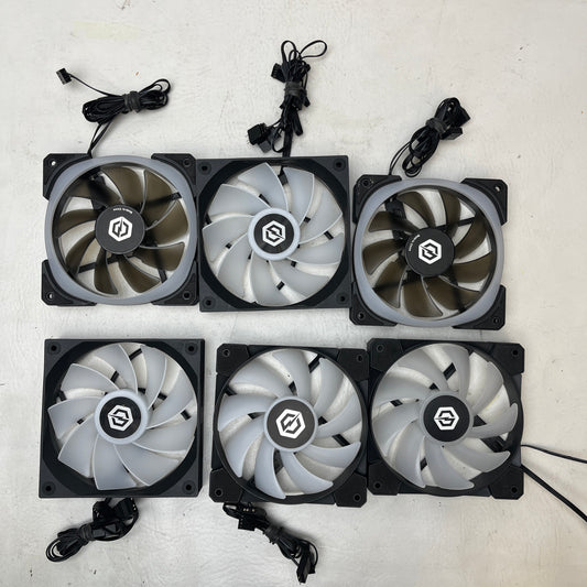 Lot of 6 CyberPowerPC 120mm Addressable RGB Case Fans