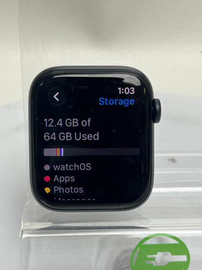 Unlocked Apple Watch SE 3 44MM Midnight Aluminum Black Sport Band MEPJ4W/A