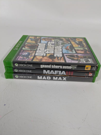 Lot of 3 Microsoft Xbox One Games Mad Max Grand Theft Auto V GTA 5 Mafia III