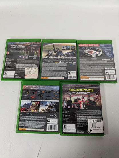 Lot of 5 Microsoft Xbox One Games Madden NFL 22 23 Destiny Taken King NFS Rivals