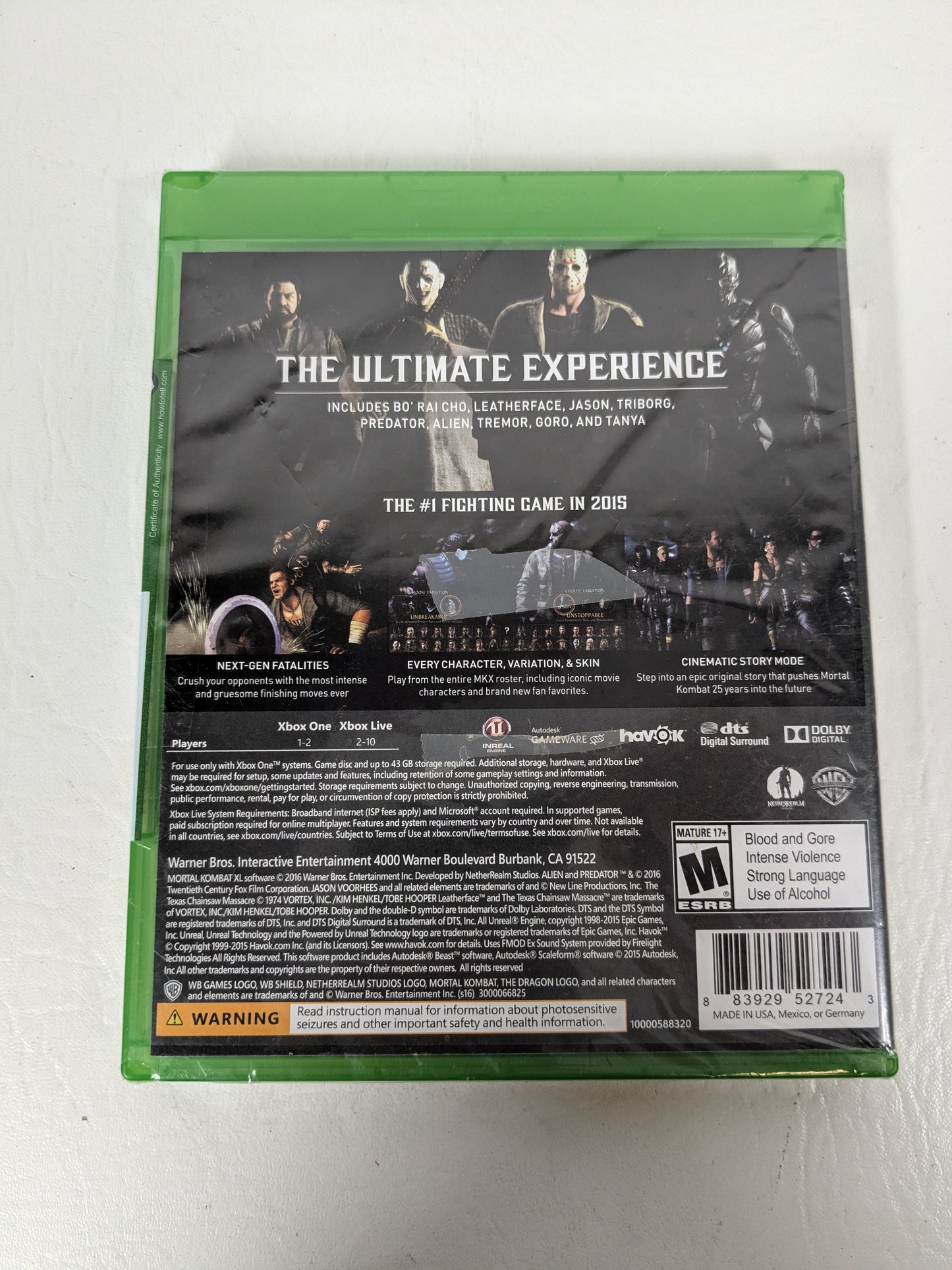 Mortal Kombat XL (Microsoft Xbox One, 2016)