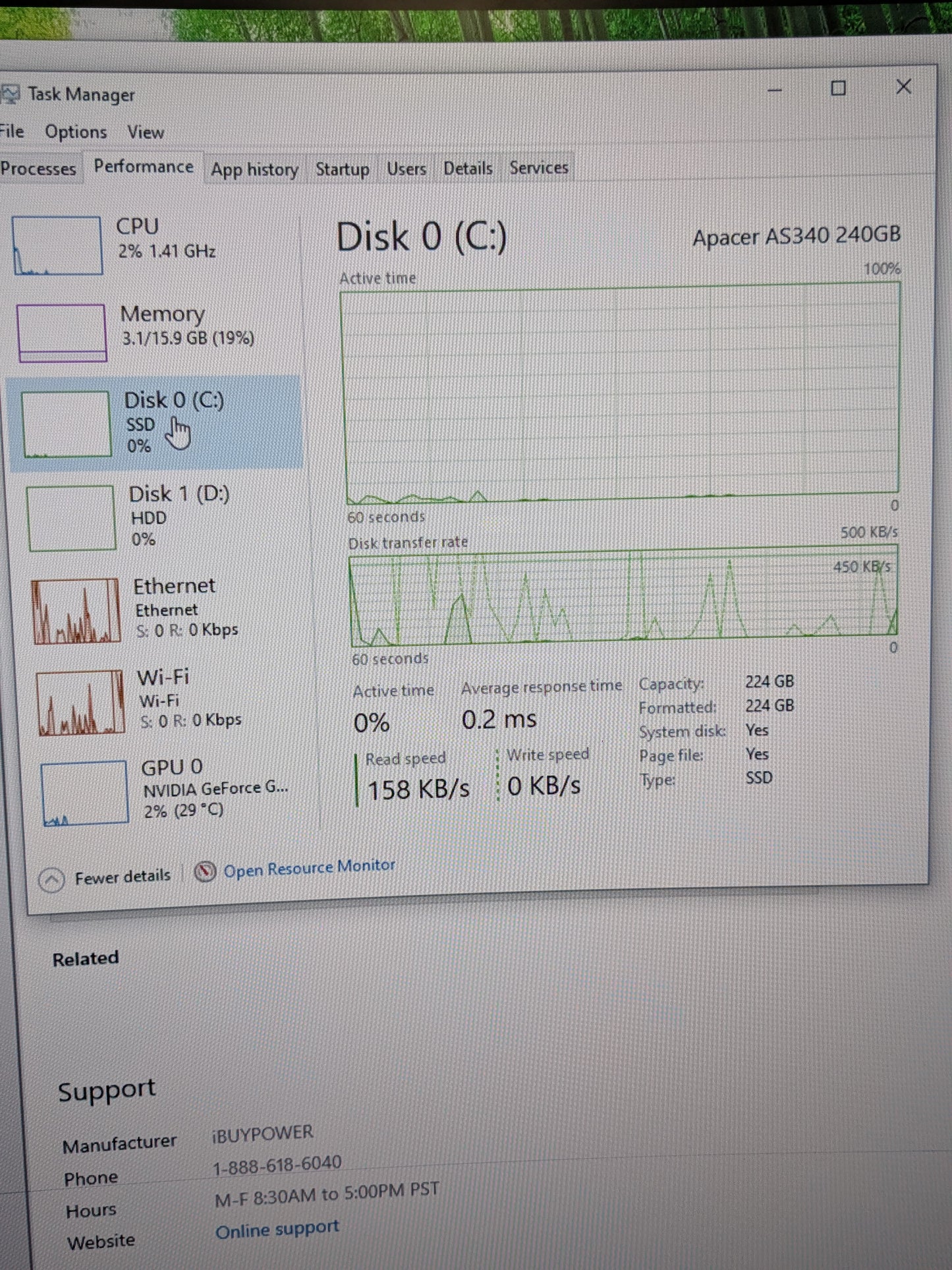 iBuyPower Custom PC Core i3-9100F 3.60GHz 16GB RAM 1TB SSD Nvidia GeForce GTX 16