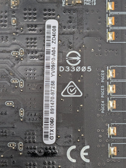 Asus GeForce GTX 1060 Turbo 6GB GDDR5 Graphics Card U911418924782P
