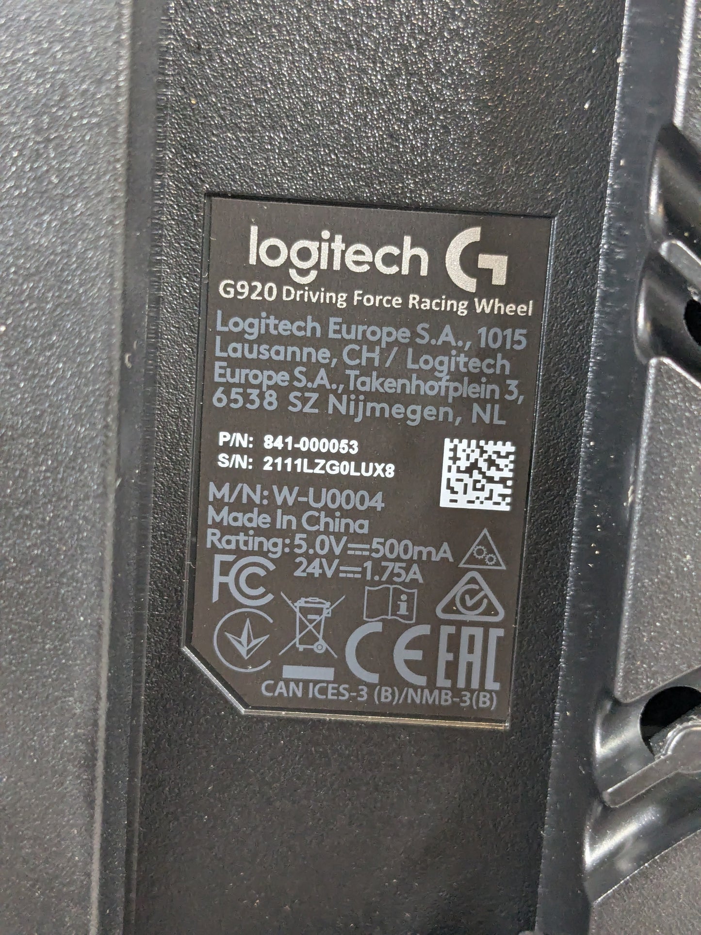 Logitech G Driving Force G920 Racing Wheel 841-000053