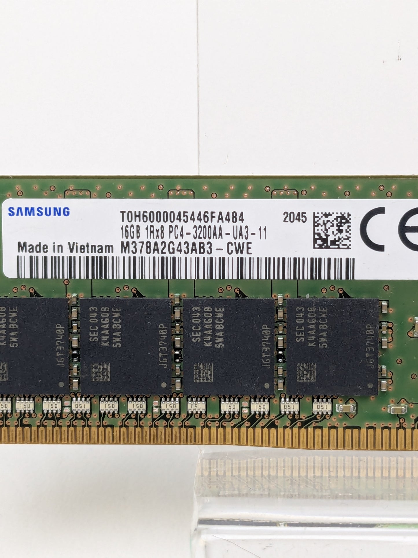 Samsung PC4-3200AA-UA3 16GB (1x16GB) RAM DDR4 3200MHz M378A2G43AB3