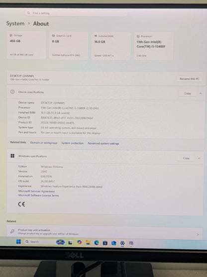 iBuyPower Custom PC Core i5-13400F 2.50GHz 16GB RAM 500GB SSD MSI GeForce RTX