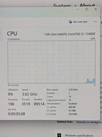 iBuyPower Custom PC Core i5-13400F 2.50GHz 16GB RAM 500GB SSD MSI GeForce RTX