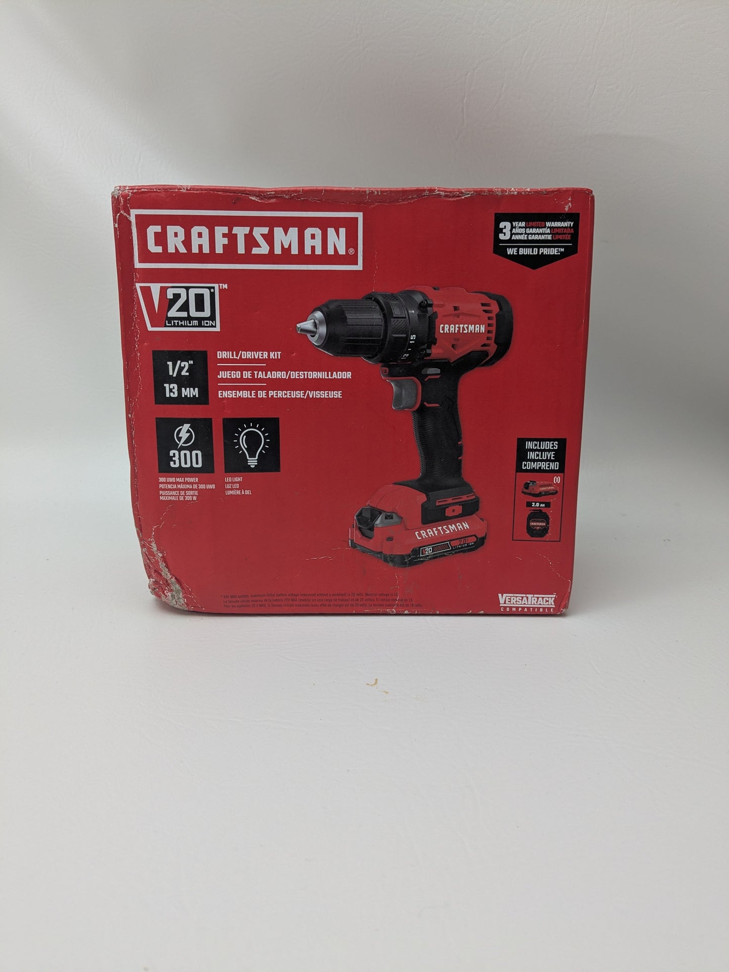 New Craftsman 20V MAX 1/2 Inch Drill Driver Kit CMCD702D1