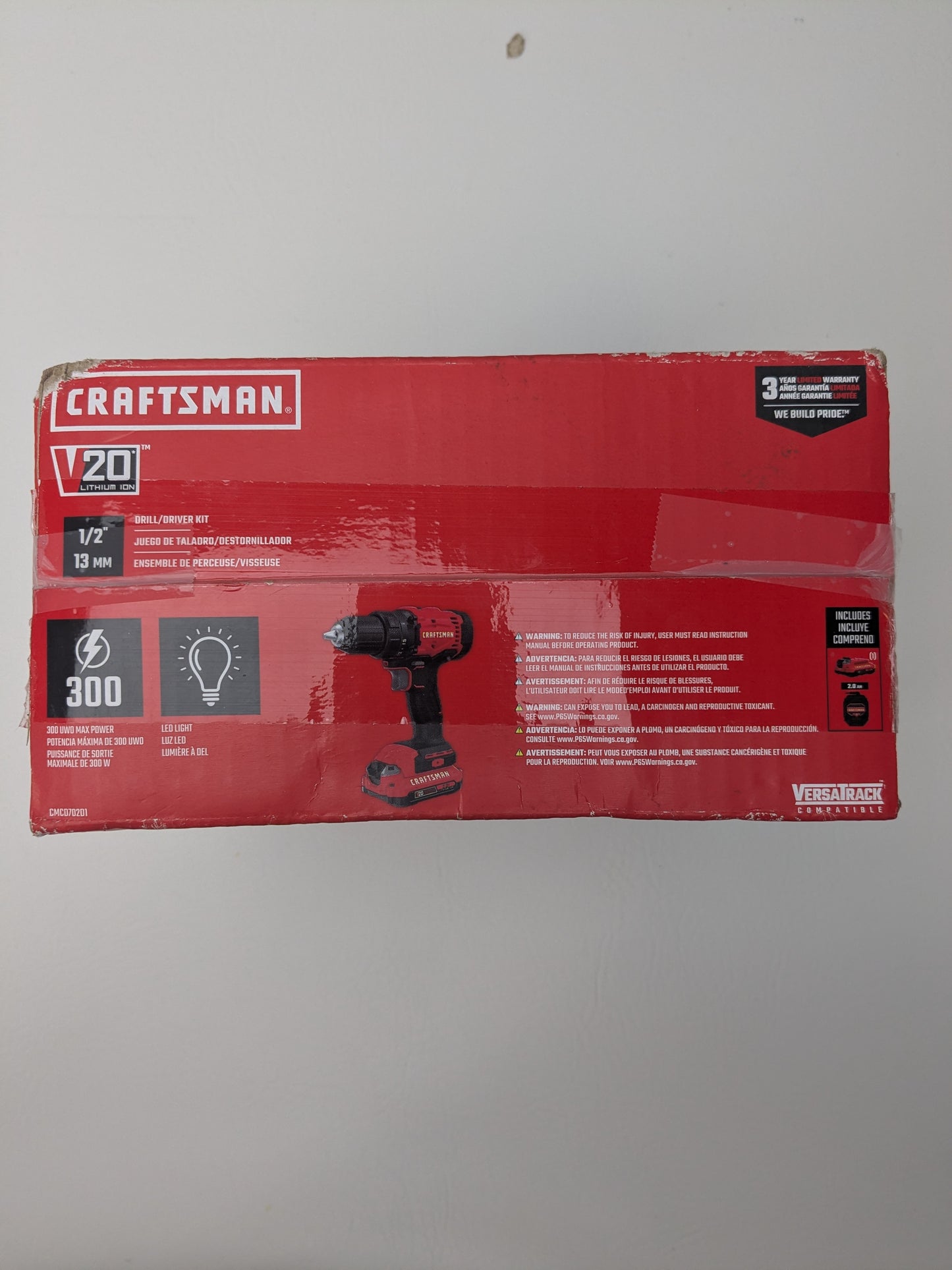 New Craftsman 20V MAX 1/2 Inch Drill Driver Kit CMCD702D1
