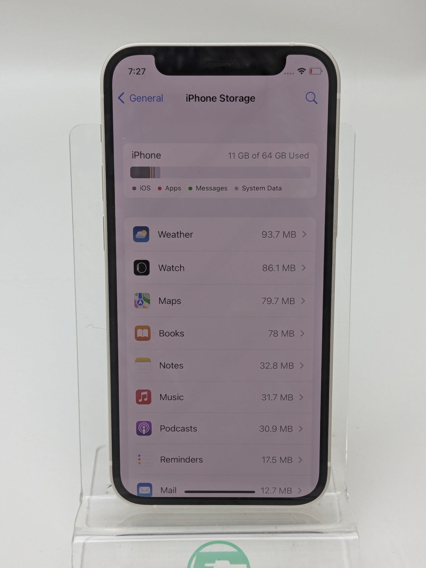 Factory Unlocked Apple iPhone 12 Mini 64GB White MG613LL/A