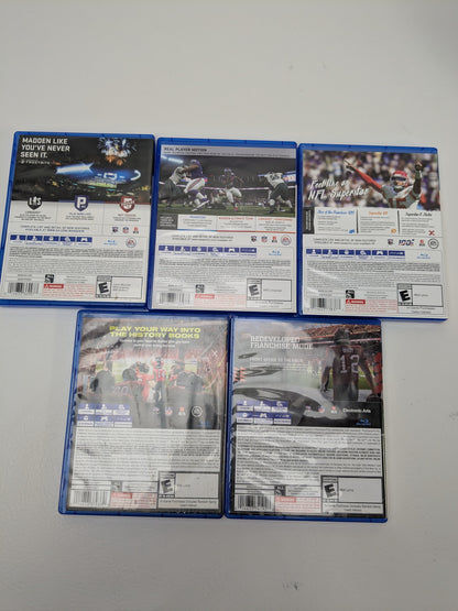 Lot of 5 PS4 Games Madden NFL 18 19 20 22 23 EA Sports Football Bundle