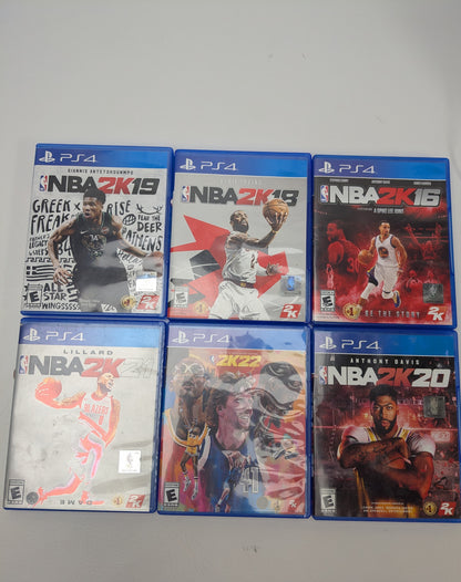 Lot of 6 PS4 Games NBA 2K16 2K18 2K19 2K20 2K21 2K22 Basketball Bundle