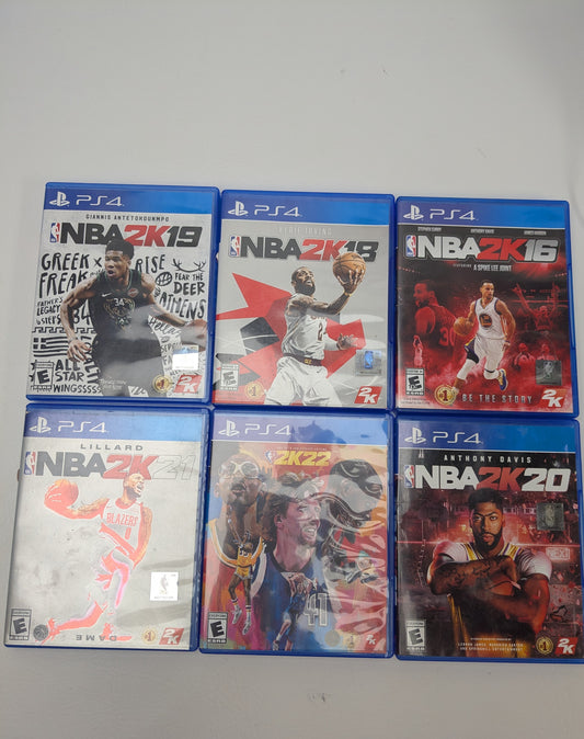 Lot of 6 PS4 Games NBA 2K16 2K18 2K19 2K20 2K21 2K22 Basketball Bundle