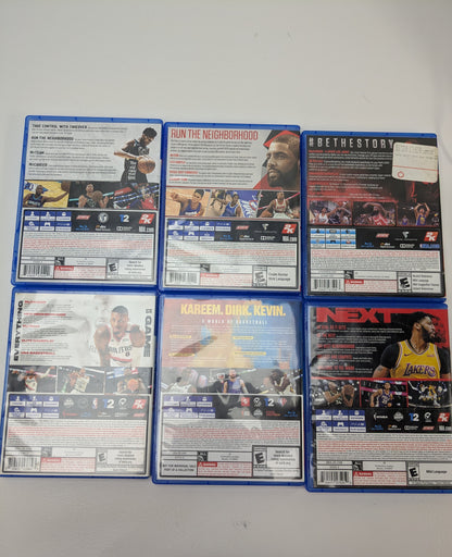 Lot of 6 PS4 Games NBA 2K16 2K18 2K19 2K20 2K21 2K22 Basketball Bundle