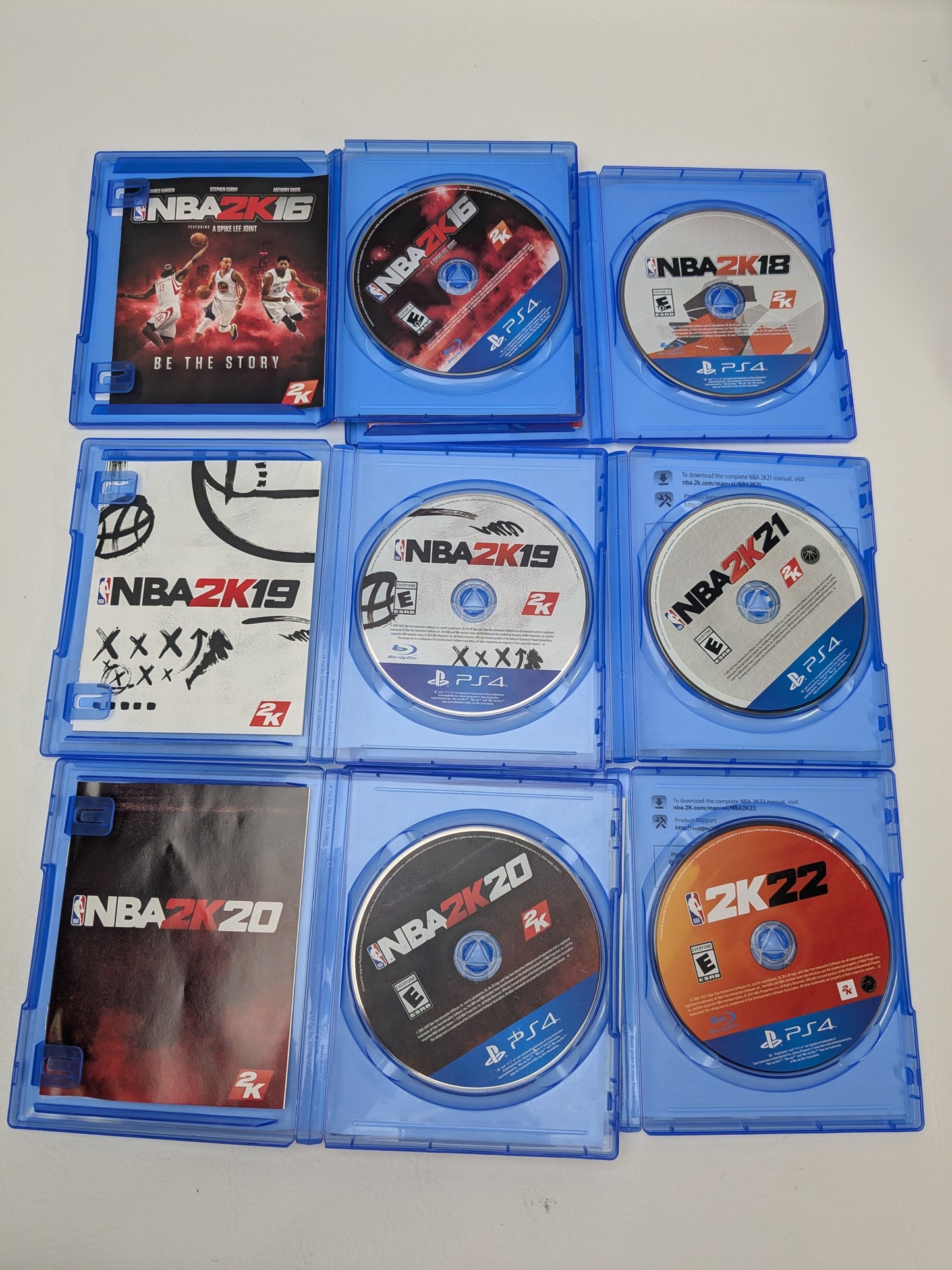 Lot of 6 PS4 Games NBA 2K16 2K18 2K19 2K20 2K21 2K22 Basketball Bundle