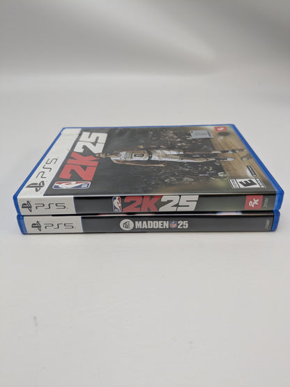 Lot of 2 Sony PlayStation 5 PS5 Games Madden NFL 25,NBA 2K25 