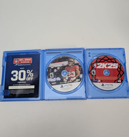 Lot of 2 Sony PlayStation 5 PS5 Games Madden NFL 25,NBA 2K25 
