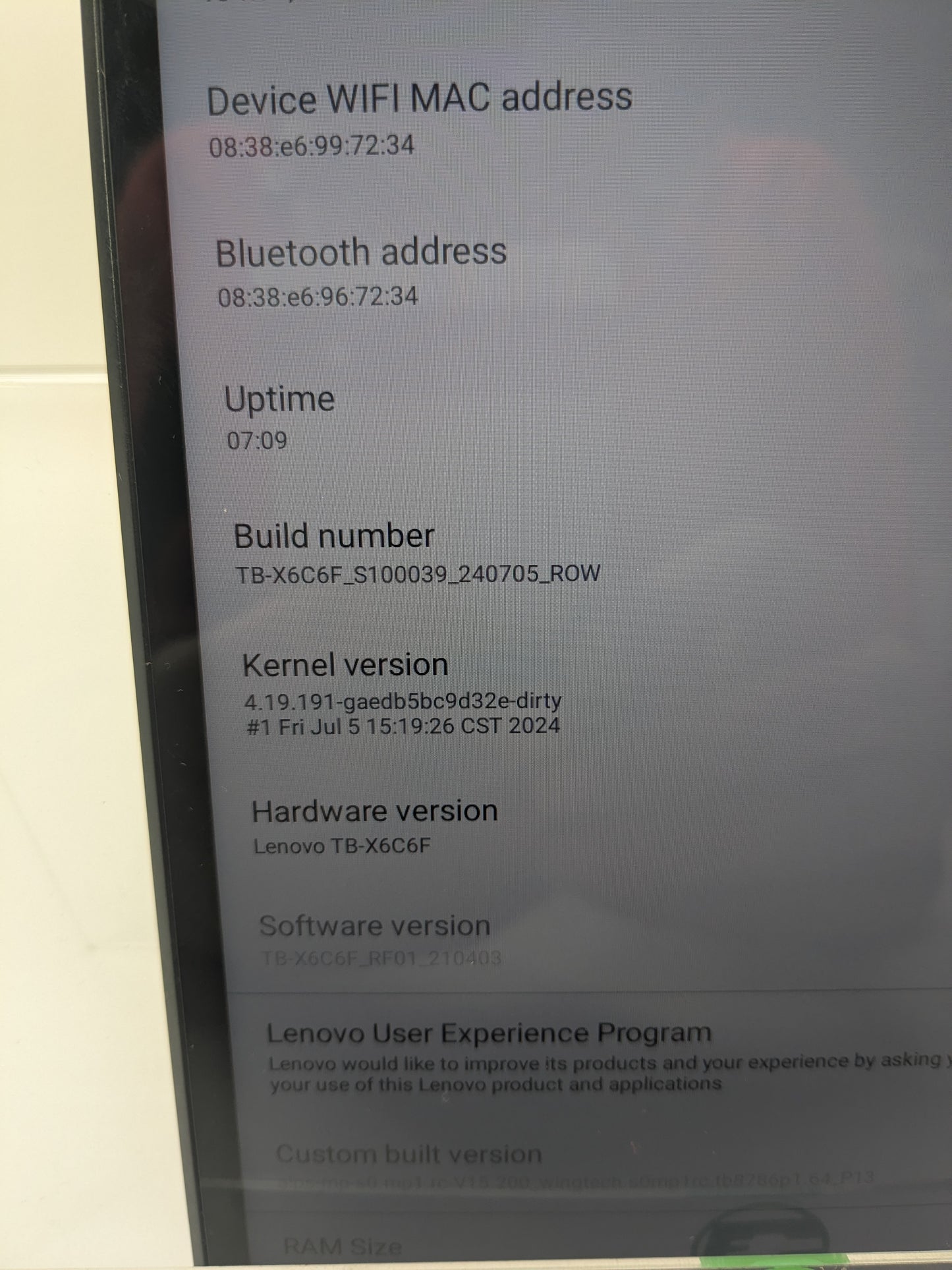 WiFi Only Lenovo Tab K10 32GB Black TB-X6C6F