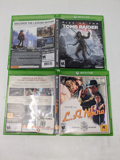 Lot of 2 Microsoft Xbox One Games L.A. Noire Rise of the Tomb Raider