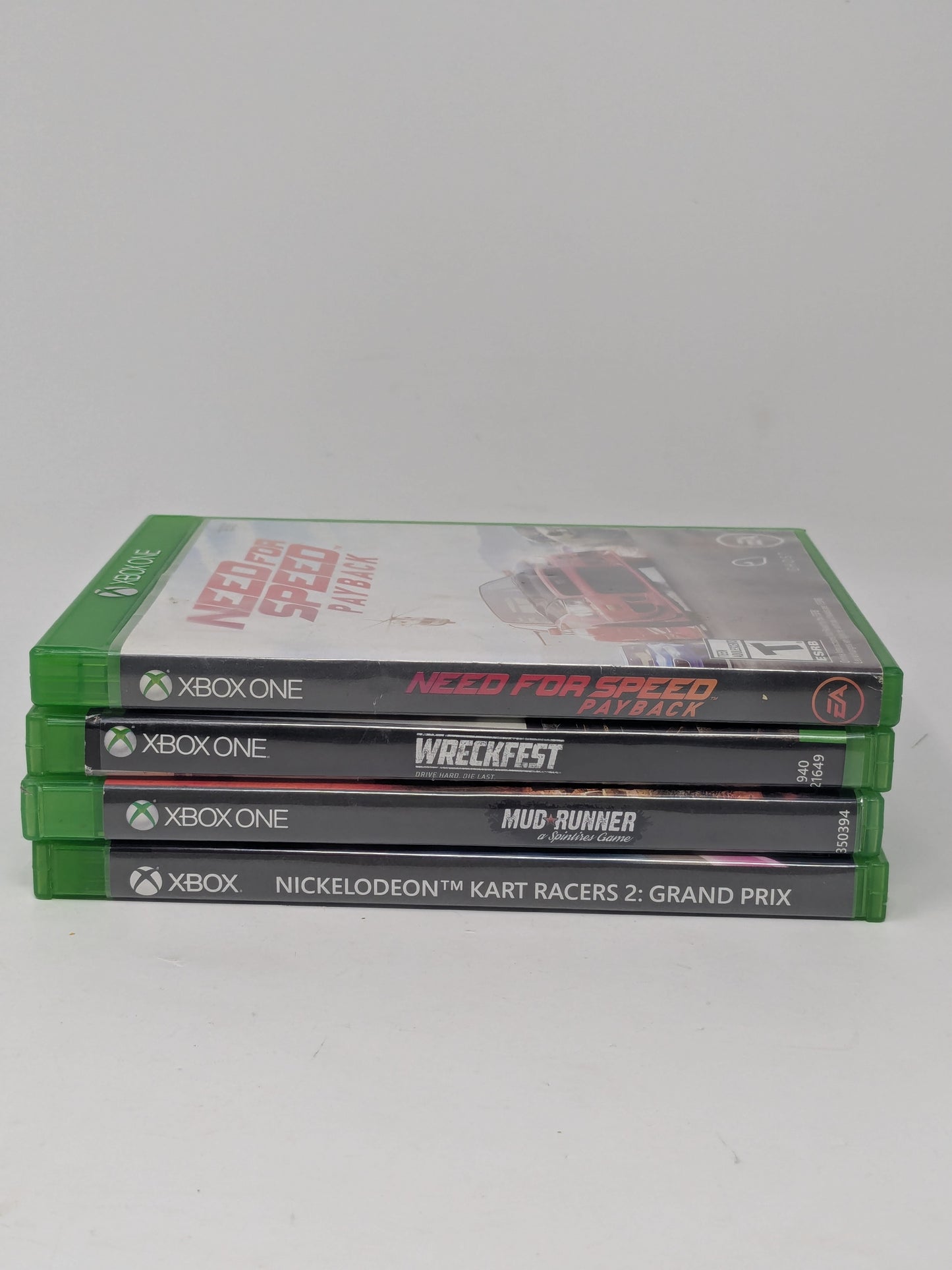 Lot of 4 Microsoft Xbox One Games MudRunner Need for Speed Payback Wreckfest 