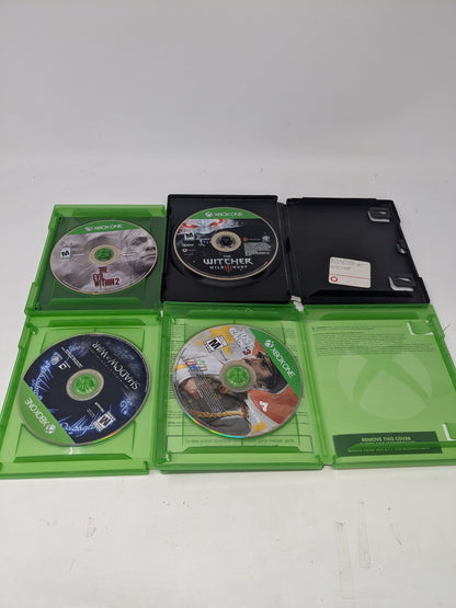 Lot of 4 Xbox One Game Witcher 3 Evil Within 2 Shadow of War Just Cause 3