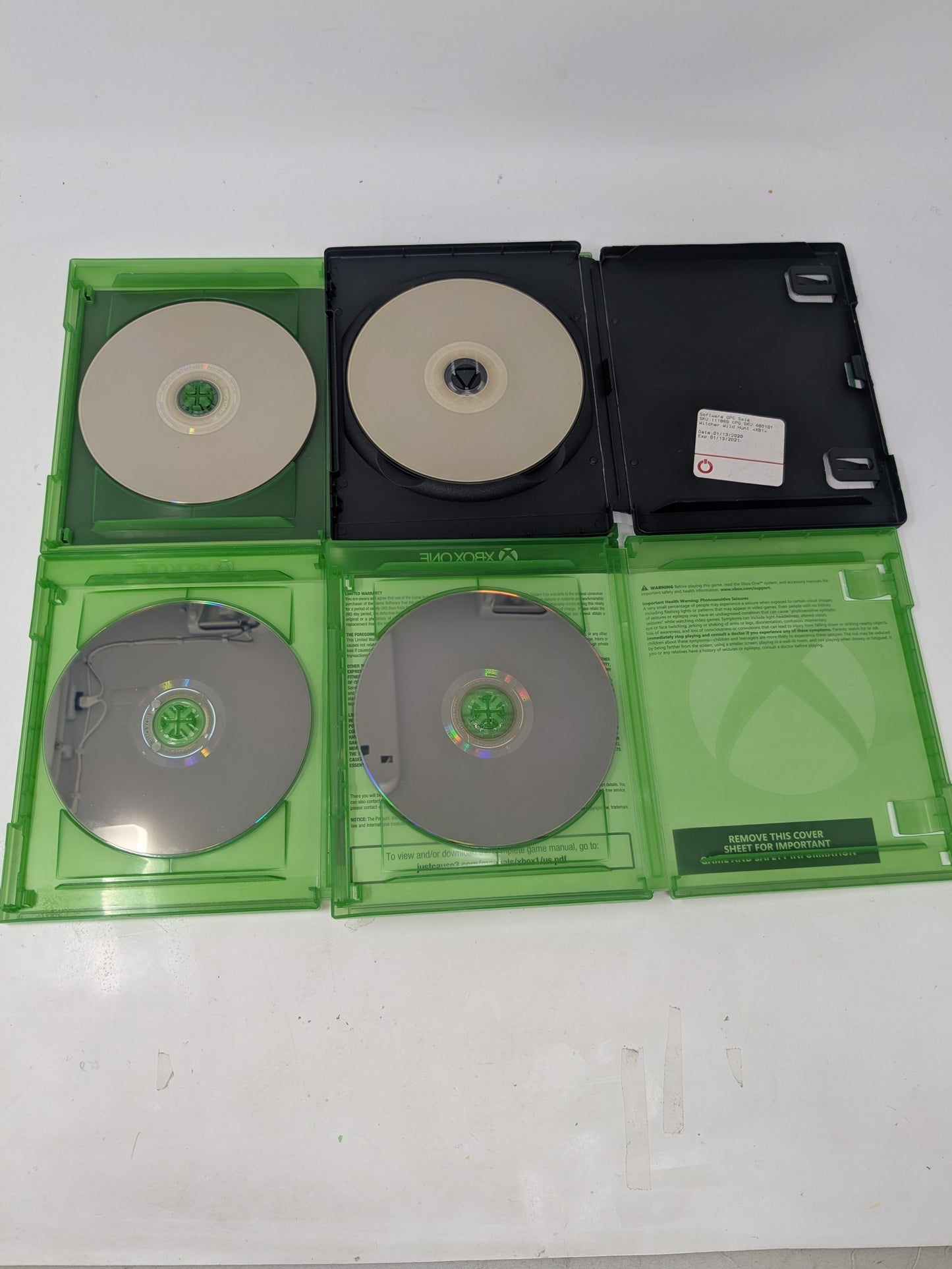 Lot of 4 Xbox One Game Witcher 3 Evil Within 2 Shadow of War Just Cause 3