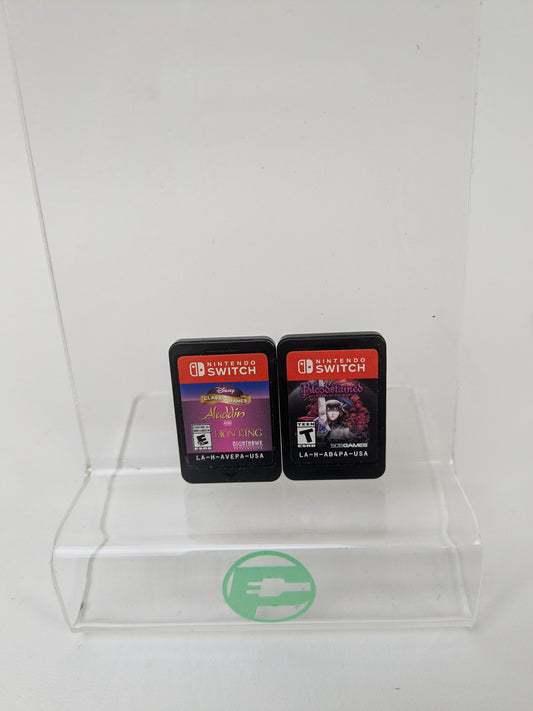 Lot of 2 Nintendo  Switch  Aladdin and The Lion King, Bloodstained