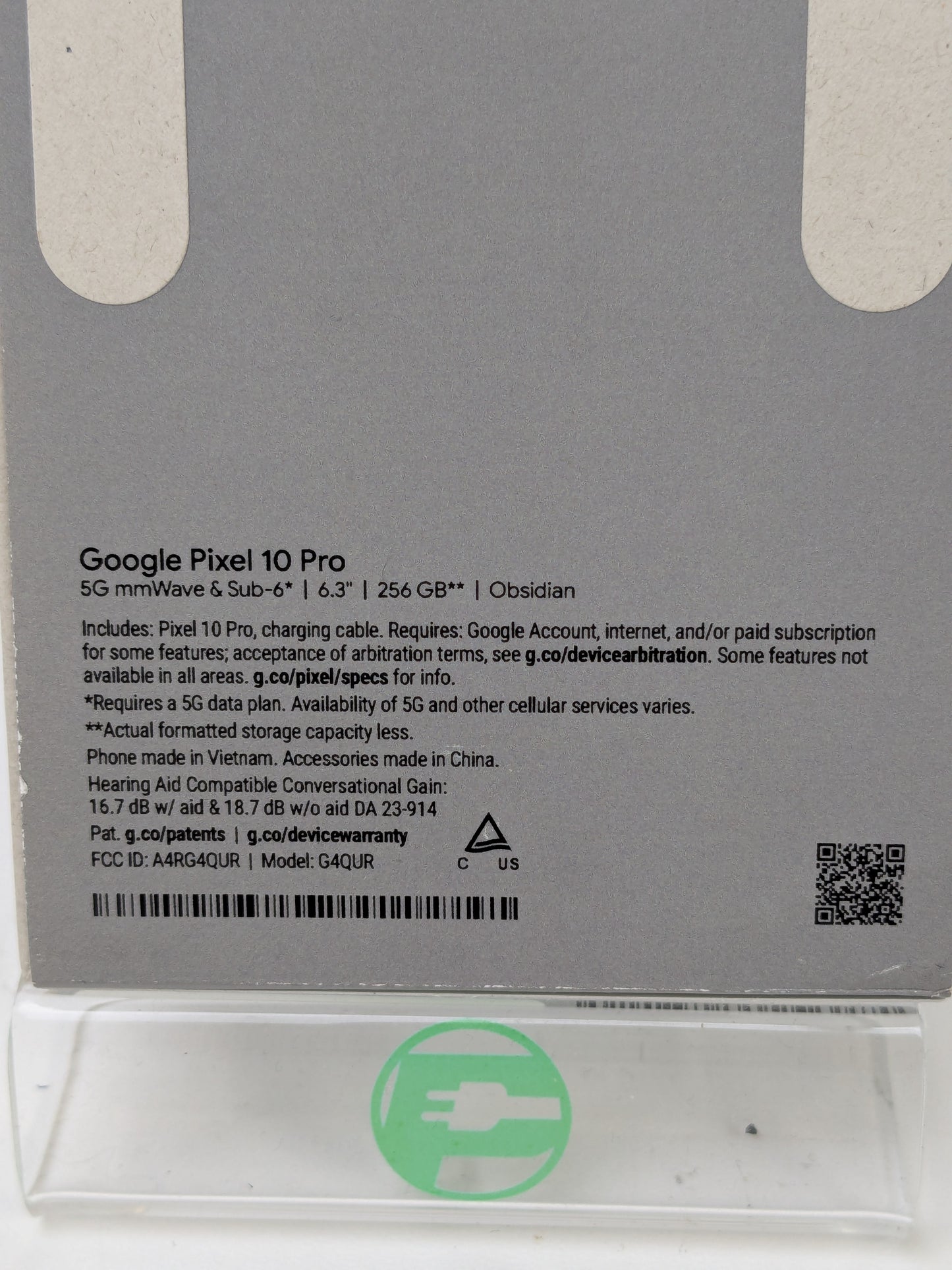 New Unlocked Google Pixel 10 Pro 256GB Just Black GA05227