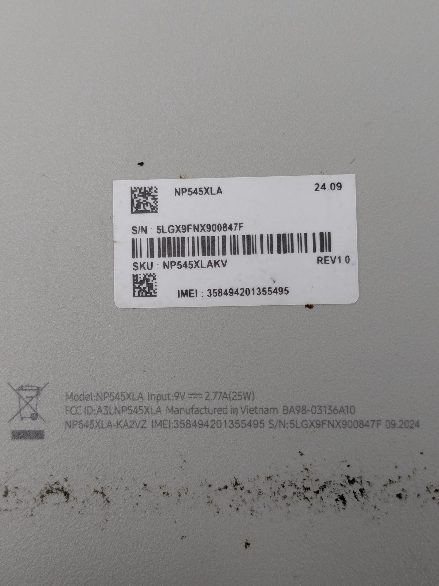 Samsung Galaxy Book Go 5G 4G2DFBRJQ4H 14" Snapdragon 8cx Gen 2 3.15Ghz 8GB RAM 