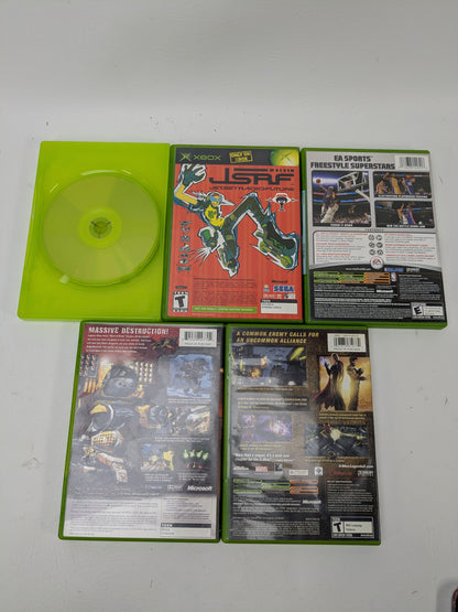 Lot of 5 Original Xbox Games Need for Speed MechAssault NBA Live 06 Sega GT X-