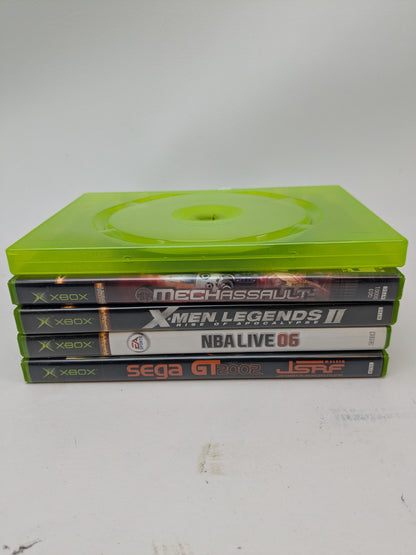 Lot of 5 Original Xbox Games Need for Speed MechAssault NBA Live 06 Sega GT X-