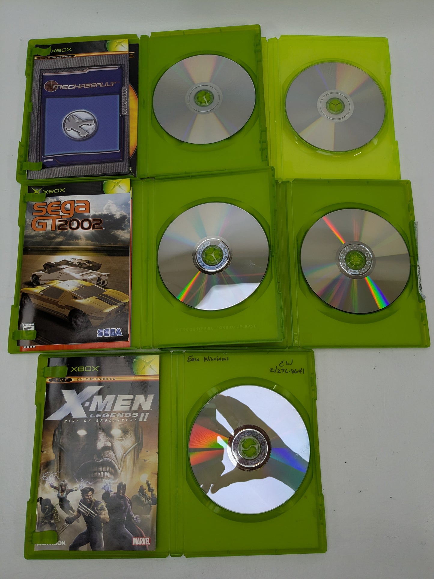 Lot of 5 Original Xbox Games Need for Speed MechAssault NBA Live 06 Sega GT X-