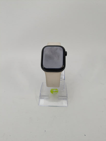 Apple Watch Series 11 GPS 42mm Jet Black Aluminum Starlight Sport Band MEQU4LW/A