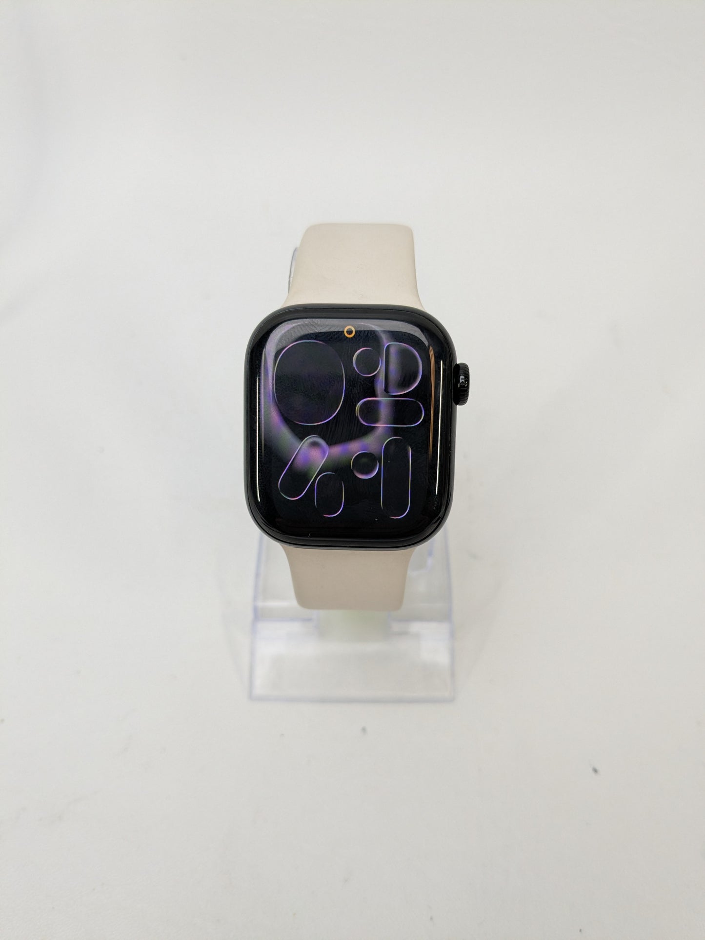 Apple Watch Series 11 GPS 42mm Jet Black Aluminum Starlight Sport Band MEQU4LW/A