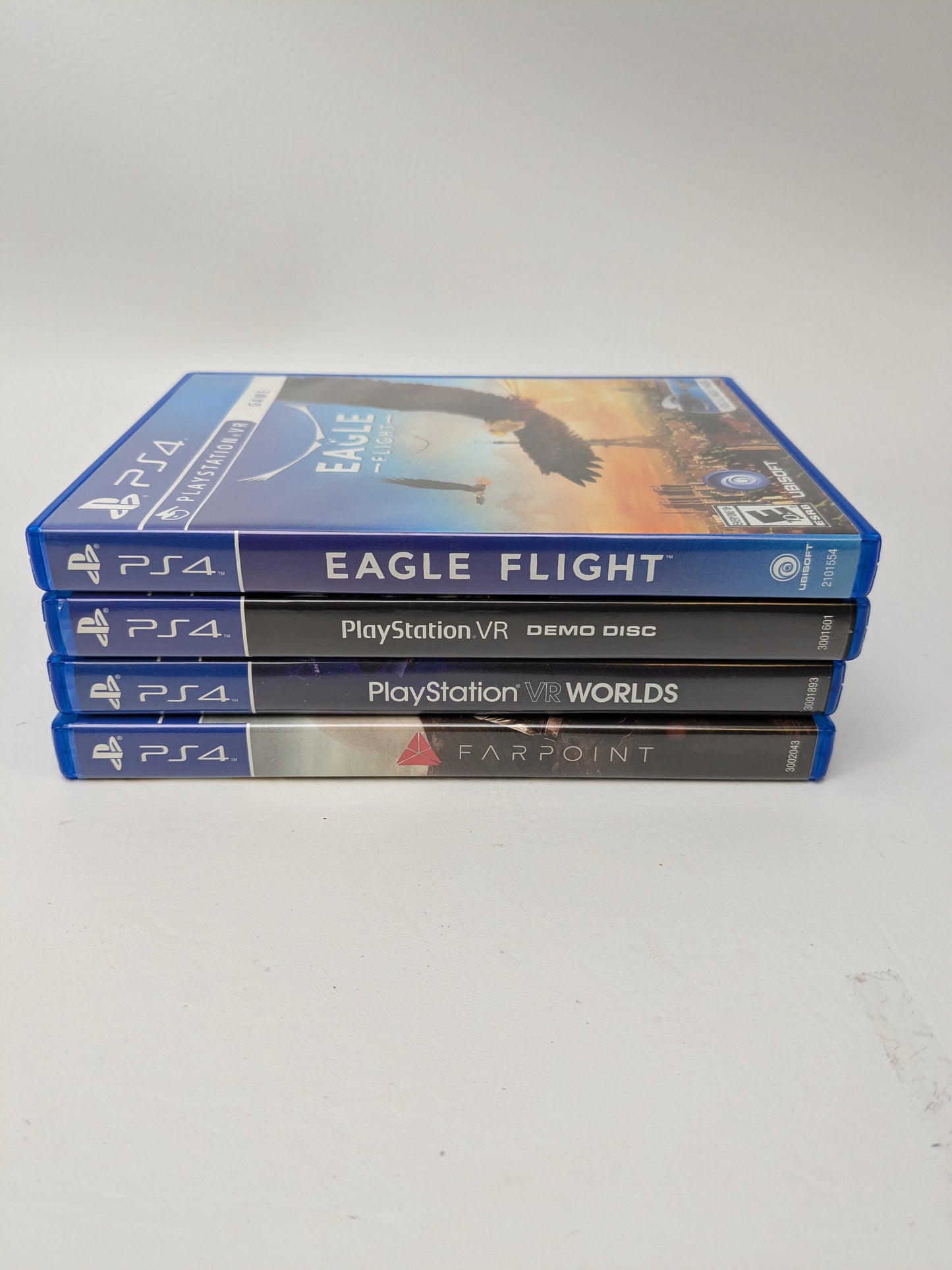 Lot of 4 Games Sony PlayStation 4 PS4 Eagle Flight VR,Farpoint,PlayStation VR Demo Disc,PlayStation VR Worlds