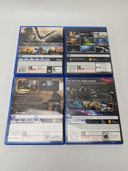 Lot of 4 Games Sony PlayStation 4 PS4 Eagle Flight VR,Farpoint,PlayStation VR Demo Disc,PlayStation VR Worlds
