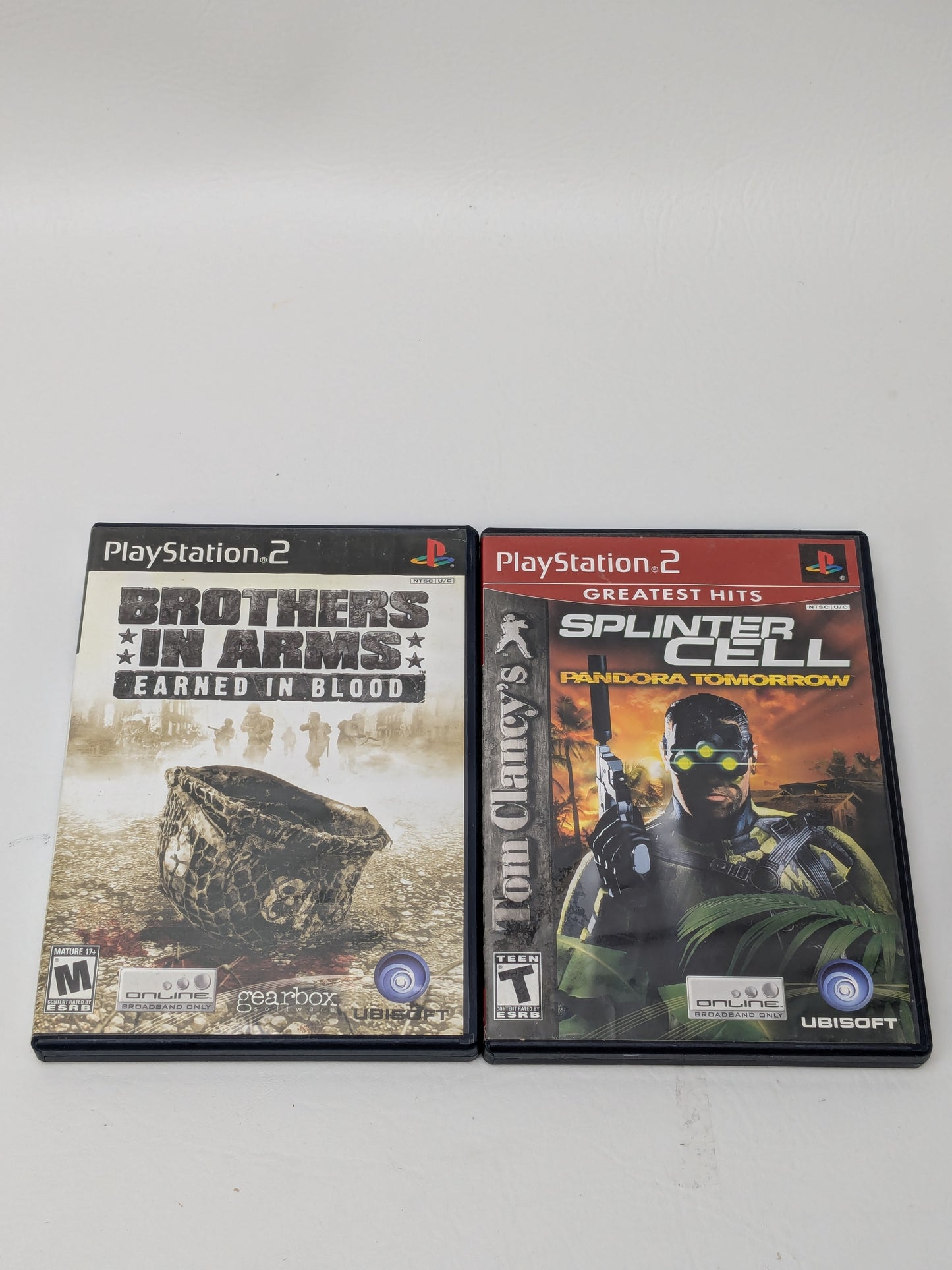 Lot of 2 Games Sony PlayStation 2 PS2 Brothers in Arms Earned in Blood,Splinter Cell Pandora Tomorrow