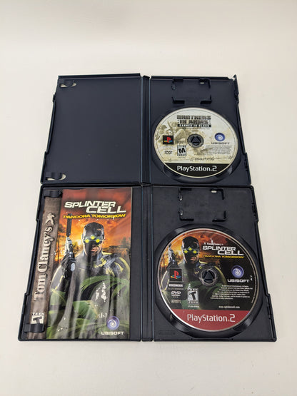 Lot of 2 Games Sony PlayStation 2 PS2 Brothers in Arms Earned in Blood,Splinter Cell Pandora Tomorrow