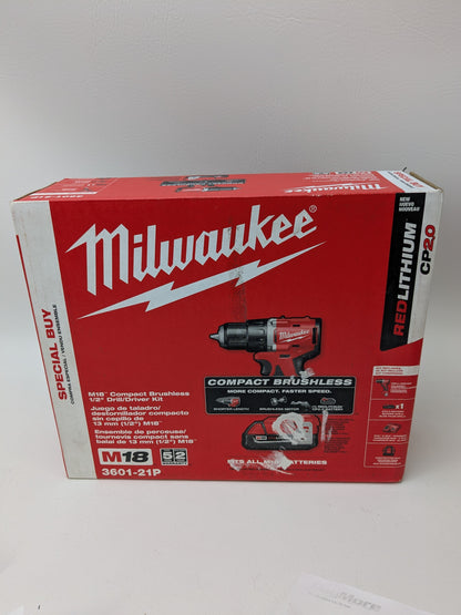 New Milwaukee VIPRB-3601-21P 18V Cordless 5 in Drill Driver 2 Ah 3601-21P