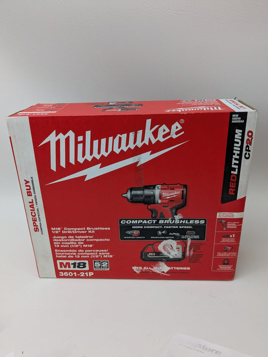 New Milwaukee VIPRB-3601-21P 18V Cordless 5 in Drill Driver 2 Ah 3601-21P