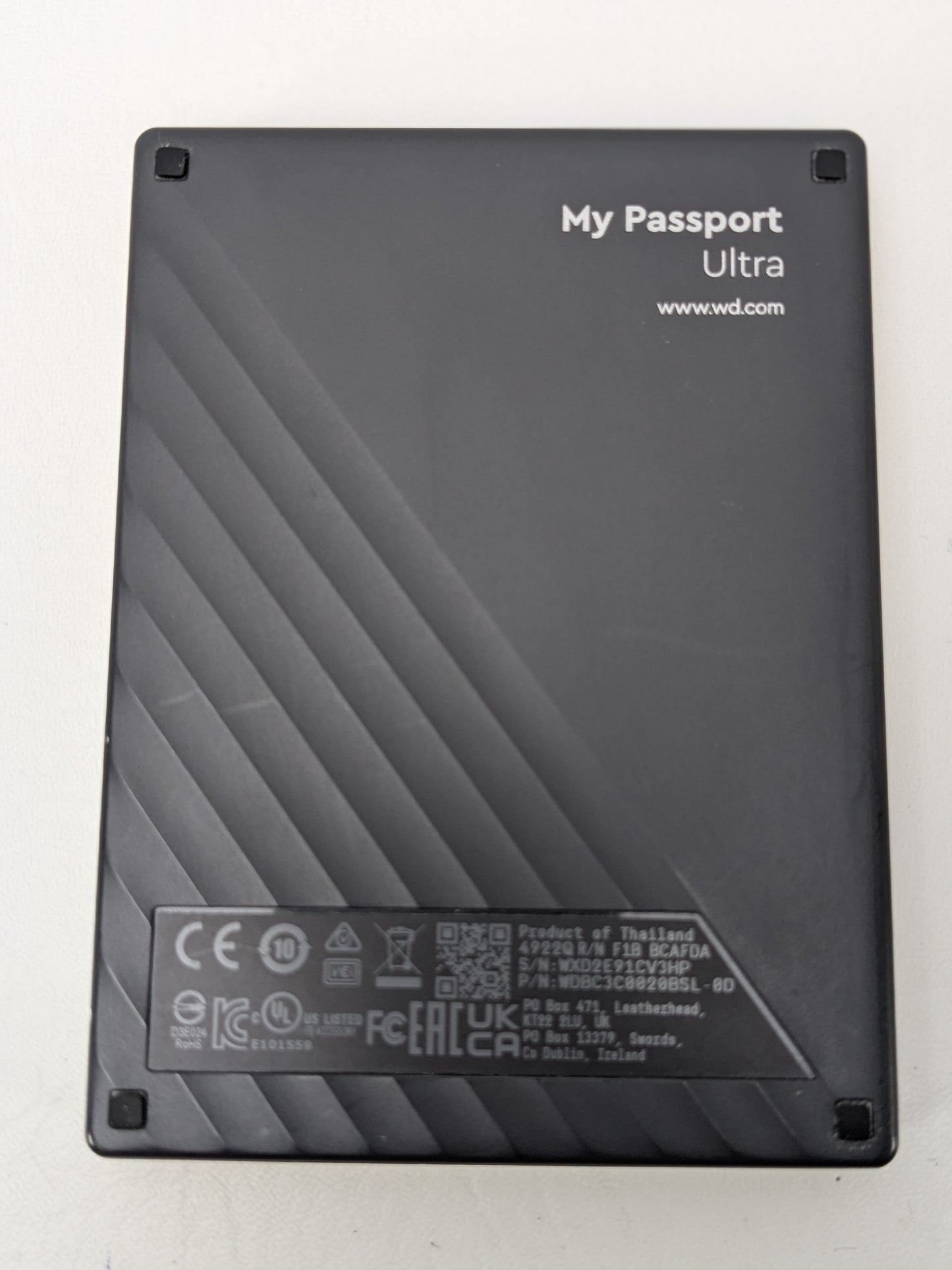 WD My Passport Ultra Portable Hard Drive 2TB  USB-C WDBC3C0020BSL-0D
