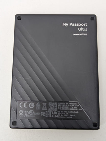 WD My Passport Ultra Portable Hard Drive 2TB  USB-C WDBC3C0020BSL-0D