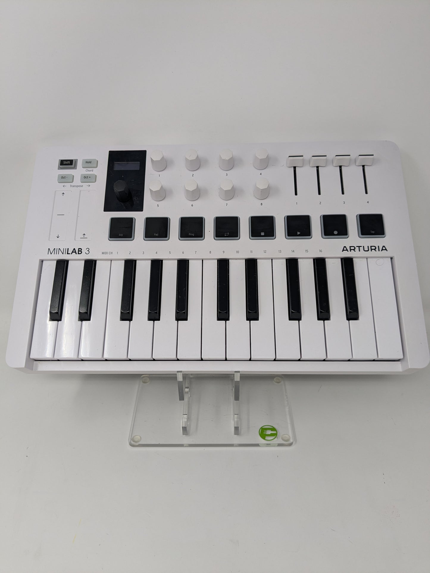 Arturia MiniLab 3 25-Key Synth MIDI Keyboard Controller White, Pads, USB-C