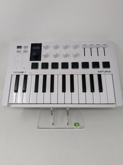 Arturia MiniLab 3 25-Key Synth MIDI Keyboard Controller White, Pads, USB-C
