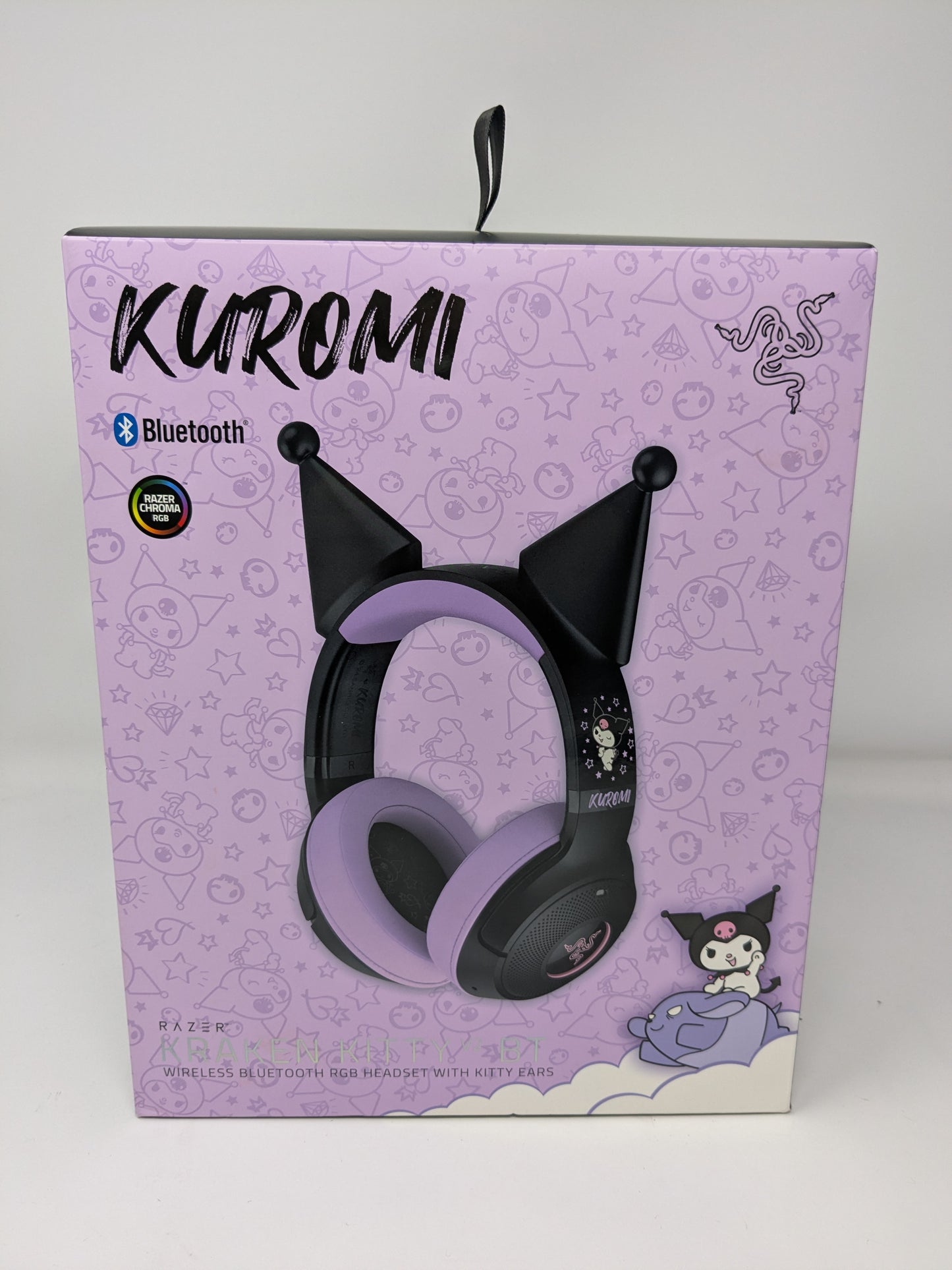 Razer Kraken Kitty V2 BT Wireless Gaming Headset Kuromi Edition Sanrio Purple