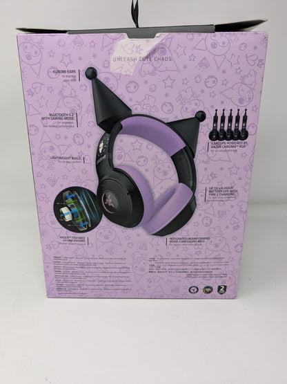 Razer Kraken Kitty V2 BT Wireless Gaming Headset Kuromi Edition Sanrio Purple