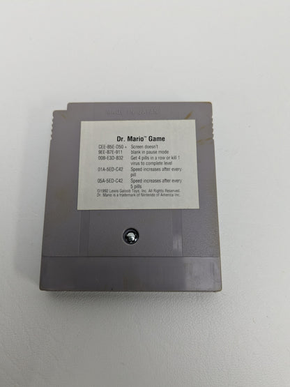Dr. Mario (Nintendo Game Boy, 1990) Authentic Game Cartridge