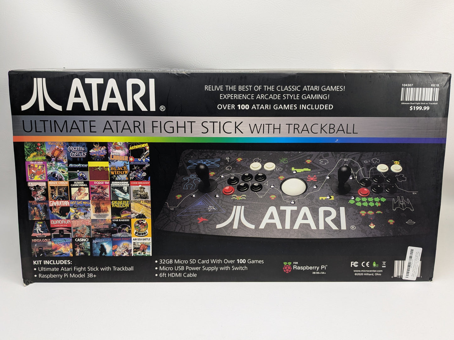 Atari Ultimate Fight Stick Trackball Arcade Controller 100+ Games Wired