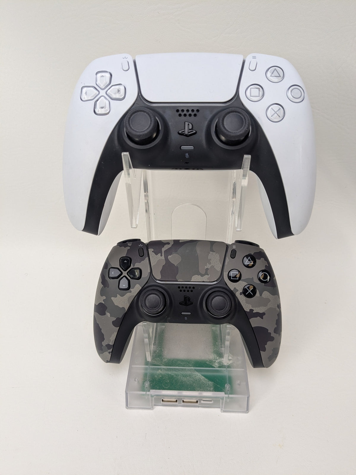 Lot of 2 Sony PS5 DualSense Wireless Controllers Gray /Camouflage CFI-ZCT2W