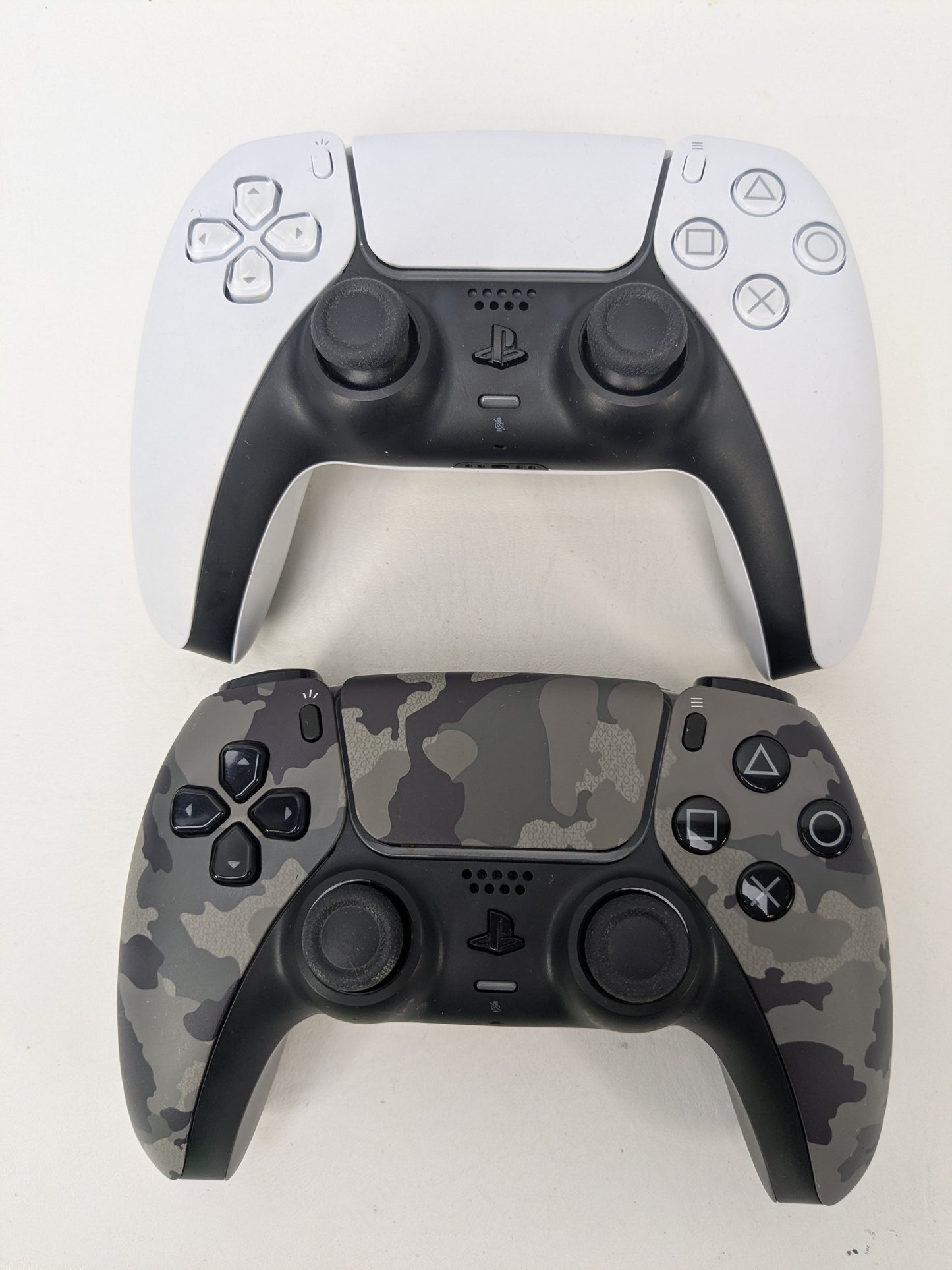 Lot of 2 Sony PS5 DualSense Wireless Controllers Gray /Camouflage CFI-ZCT2W